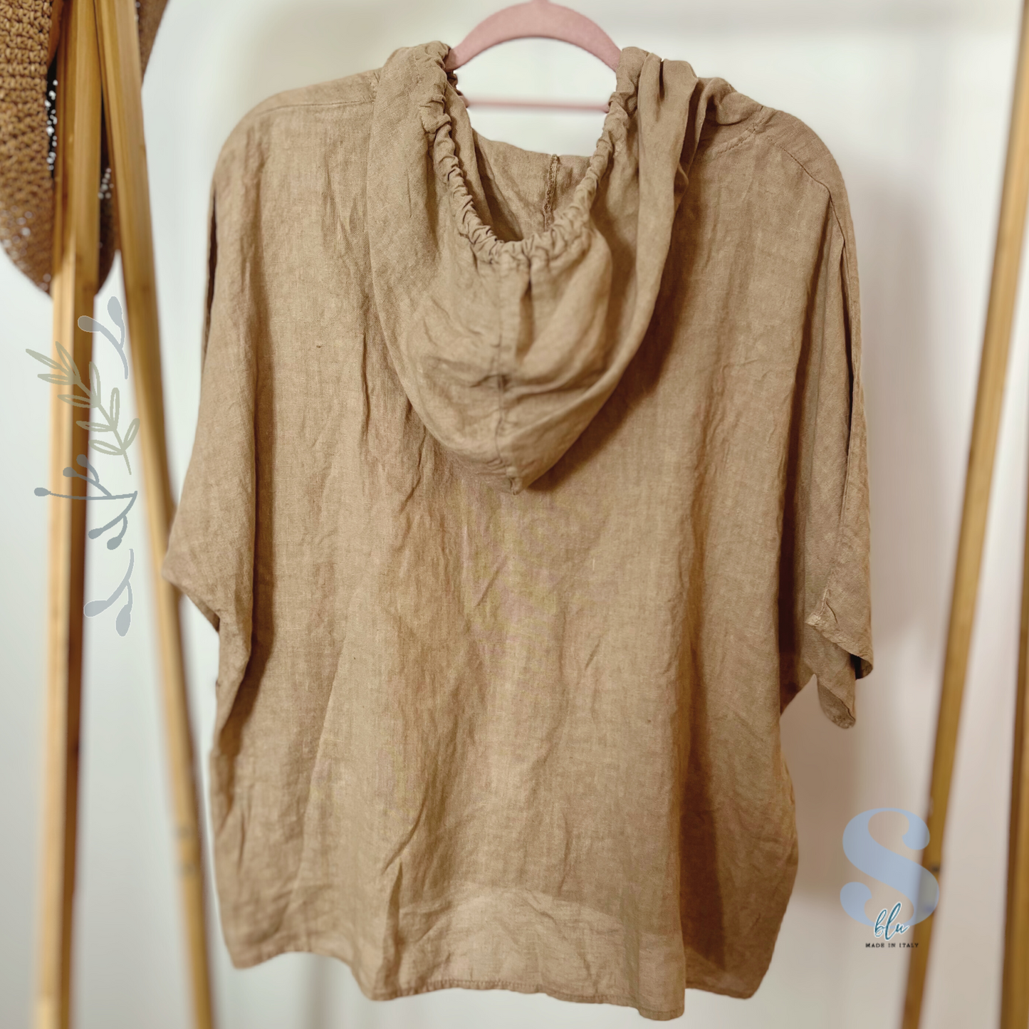 Hooded Linen Blouse