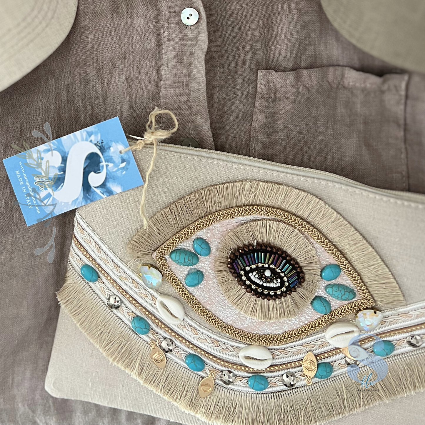 Boho Chic Clutch – Serata Blu Edition